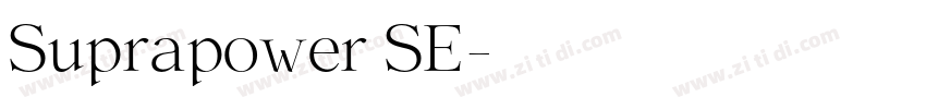 Suprapower SE字体转换